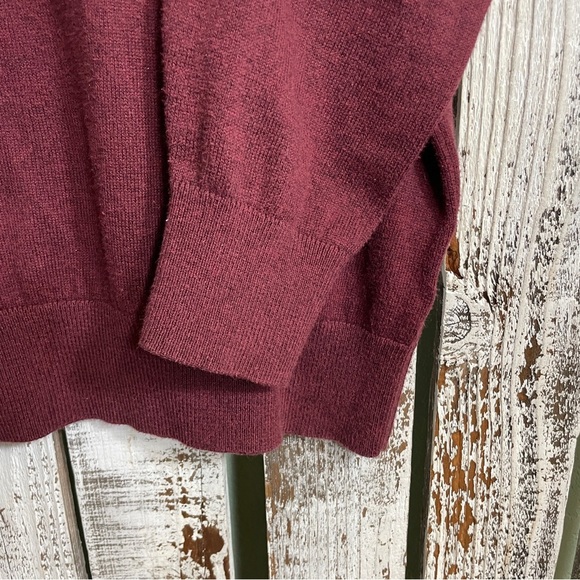 St John's Bay Men’s Pull On Sweater Maroon V-Neck Cotton Blend Size Large - Picture 4 of 6